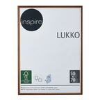Ramka na zdjęcia LUKKO 50 x 70 cm złoty orzech drewniana INSPIRE