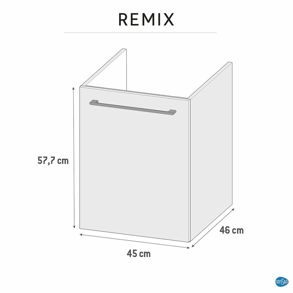 Szafka pod umywalkę Remix 45 x 48 Sensea