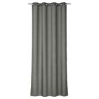 Zasłona gotowa BLUEBERRY kolor Czarny 140 x 32 cm Kółka 125 g/m² INSPIRE