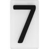 Cyfra 7 wys. 5 cm plexi czarna na białym tle