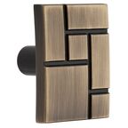 Gałka meblowa KL07 szer. 3,6 cm stare złoto