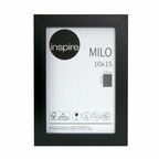Ramka na zdjęcia Milo 10 x 15 cm czarna MDF Inspire