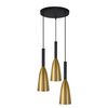 Lampa wisząca Solin złoto-czarna 3 x E27 Light Prestige