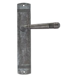 Klamka drzwiowa z długim szyldem Loft Nikiel antyczny Domino
