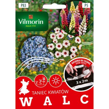 Mieszanka kwiatów WALC nasiona na taśmie 3 x 2 m Vilmorin