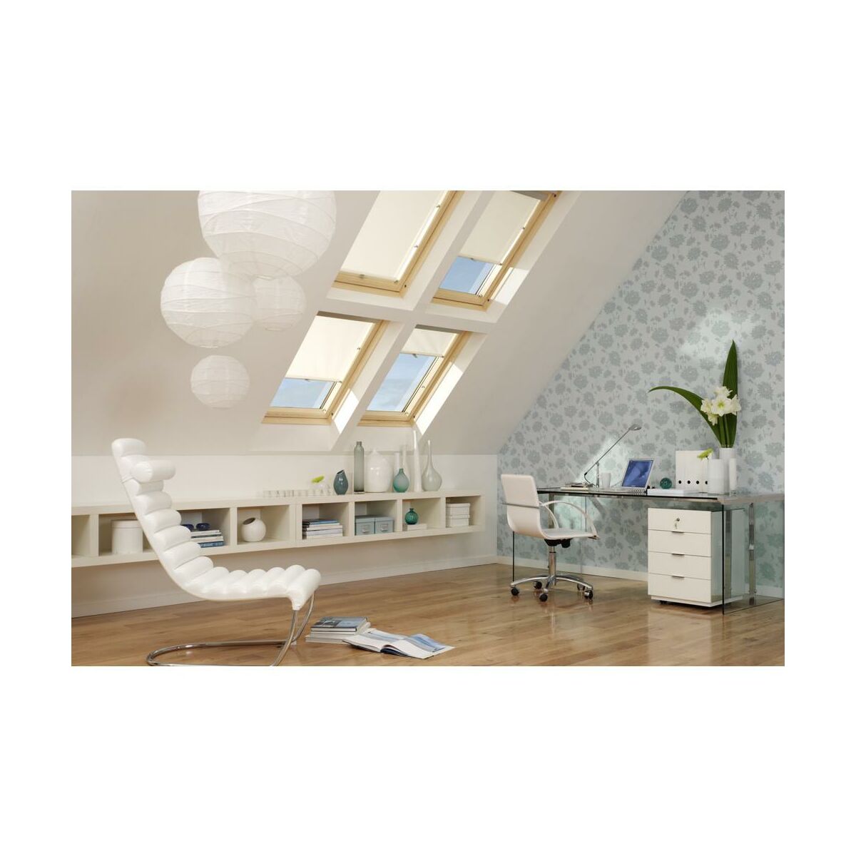 Roleta przyciemniająca do okna dachowego RHR MXA 4319 Beżowa 78 x 118 cm Contrio