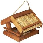 Karmnik ze słomianym daszkiem 22 cm x 20 cm x 17 cm
