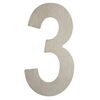 Cyfra 3 wys. 5 cm metalowa srebrna