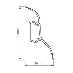 Listwa przypodłogowa pcv Dąb Antyczny LP 52.1 mm Korner