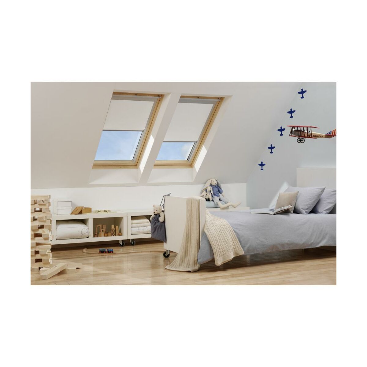 Roleta zaciemniająca do okna dachowego DUR M6A 4219 Beżowa 78 x 118 cm Contrio