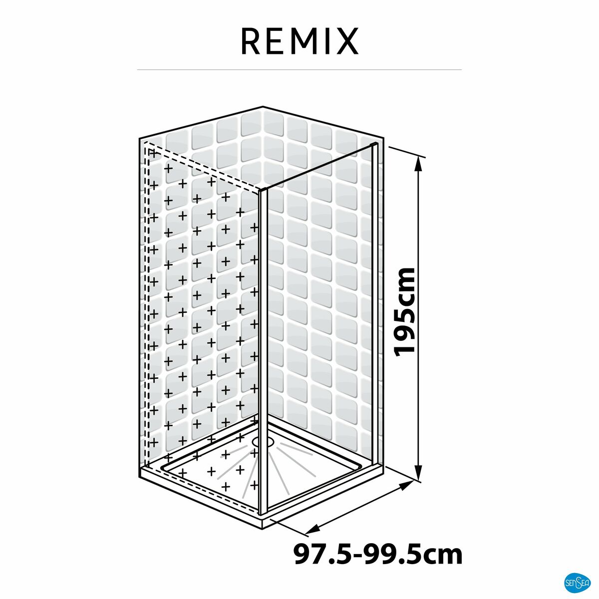 Ścianka boczna Remix 100 X 195 Sensea