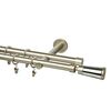 Karnisz DANCE ABRA 200 cm podwójny satyna 19 mm metalowy