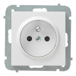 Gniazdo pojedyncze ASTORIA  biały  ELEKTRO-PLAST