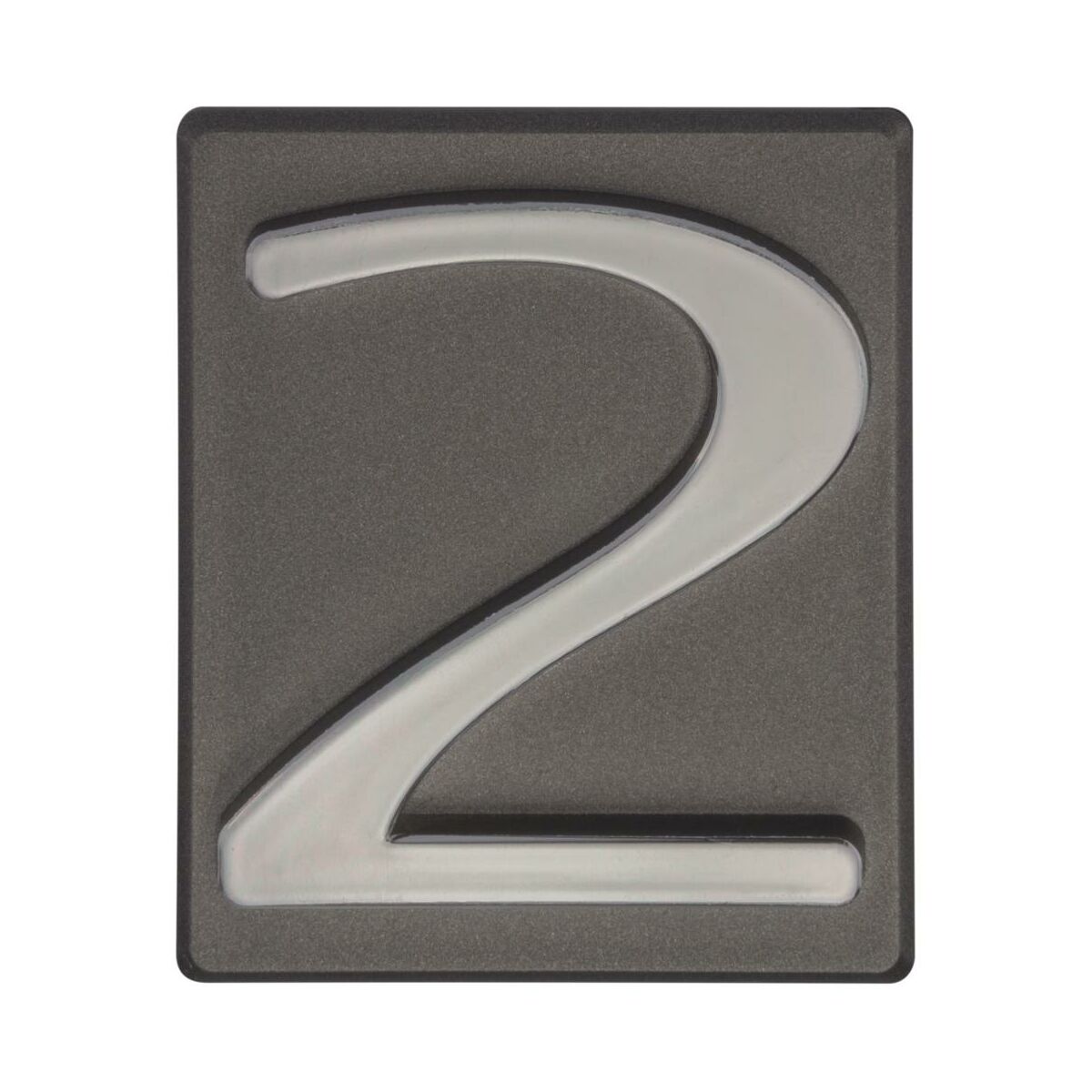 Cyfra 2 wys.5 cm plastikowa grafitowa