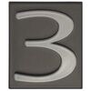 Cyfra 3 wys. 5 cm PVC grafitowa