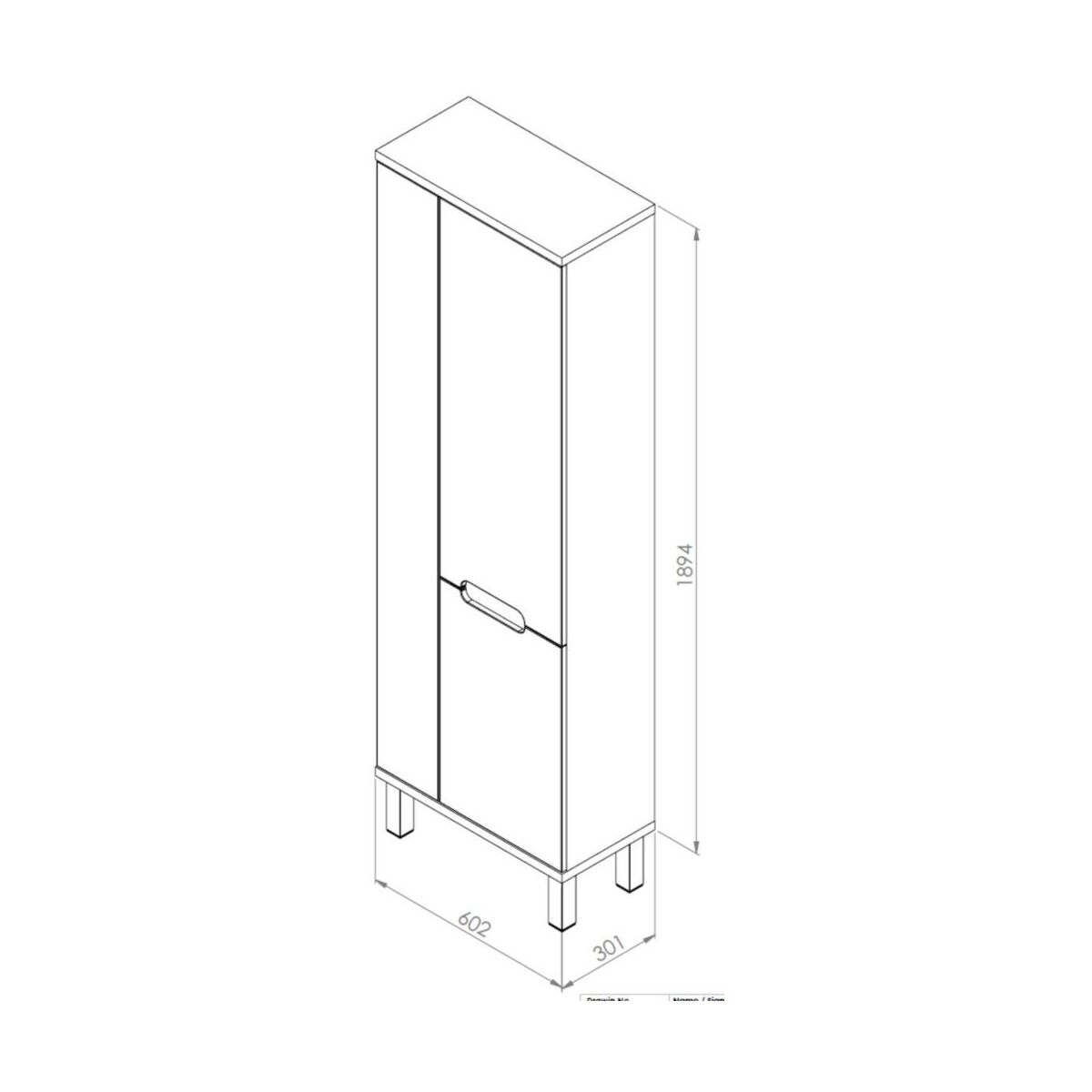 Słupek Ovo 60 x 187 Strama