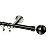 Karnisz MAGIC VIVALDI 200 cm pojedynczy czarny 25 mm metalowy