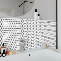 Mozaika Hexa White Glossy 26.5 x 31 Artens