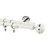 Karnisz MAGIC VIVALDI 200 cm podwójny biały 25/19 mm metalowy