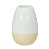 Wazon ceramiczny wys. 19 cm biało-beżowy