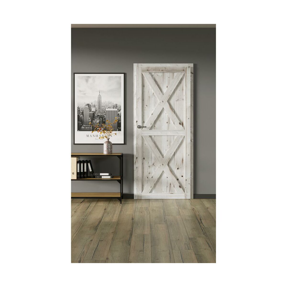 Drzwi wewnętrzne drewniane pełne Loft XX 80 Lewe Radex
