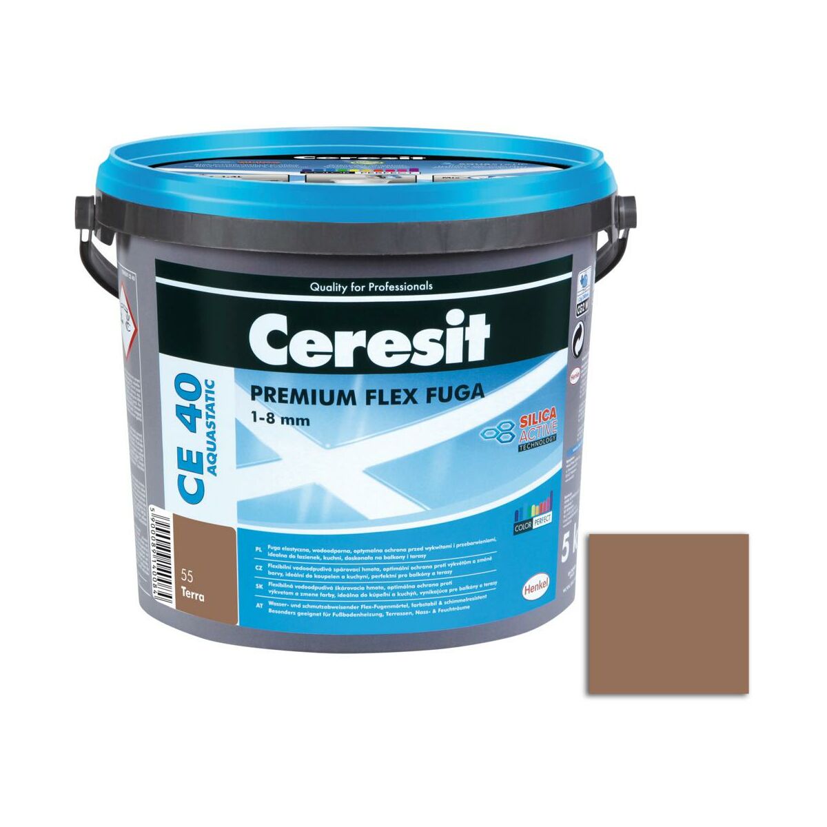Fuga cementowa wodoodporna CE40 55 brązowy 5 kg Ceresit