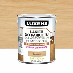 Lakier do parkietu 2.5 l Bezbarwny Satynowy Luxens