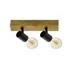 Listwa reflektorowa TOWNSHEND czarna z drewnem E27 EGLO
