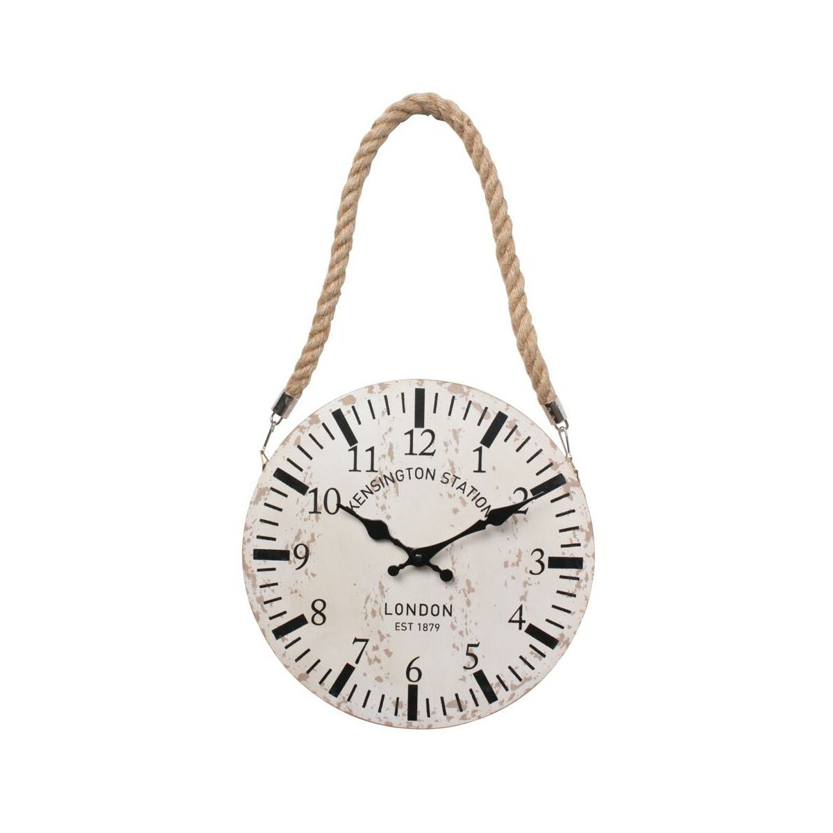 Zegar ścienny Kensington przecierany śr. 30 cm beżowy