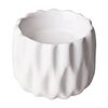 Świecznik ceramiczny ONTARIO wys. 4.5 cm biały