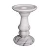 Świecznik ceramiczny CREE na świecę stołową wys. 15 cm biały